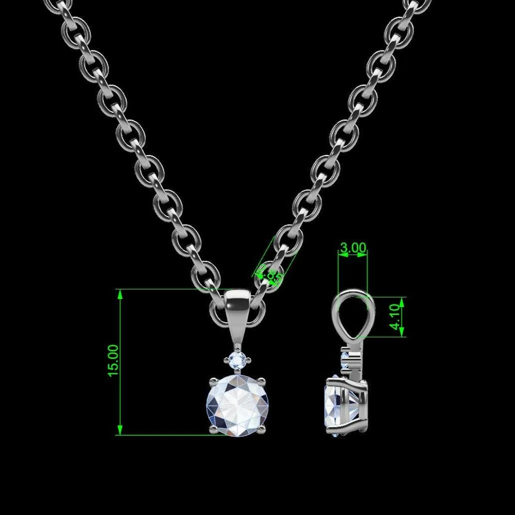1 carat Diamond Solitaire Necklace