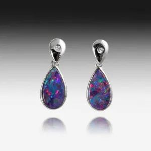 14kt White Gold Opal earrings