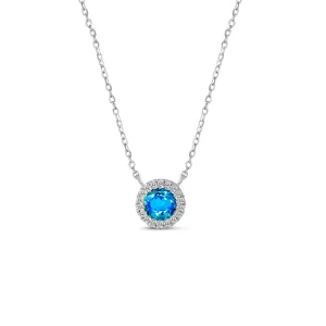 14KW 18D0.10CT,1BT0.31CT,ROUND DIAMOND/BLUE TOP NK (118N402276W14BT1)