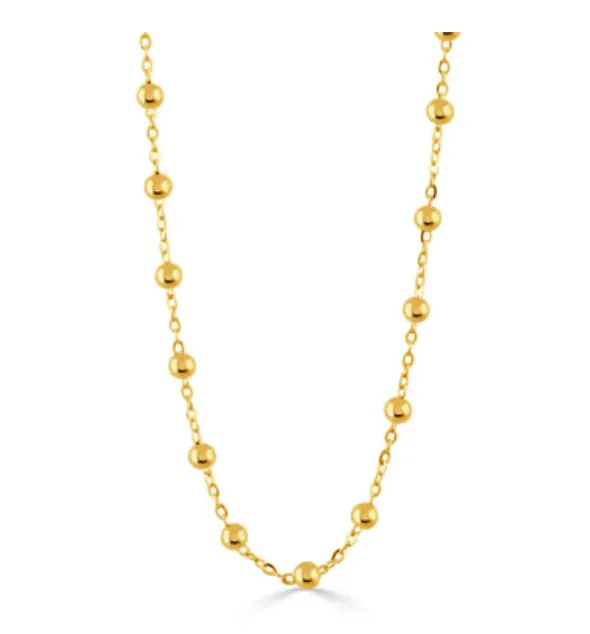 18k Yellow Gold 'Justinian' London Blue Topaz & Diamond Pear Shaped Beaded Pendant on Beaded Chain (I9034)