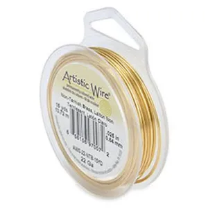 22 Gauge Tarnish Resistant Brass Artistic Wire - 15 Yards