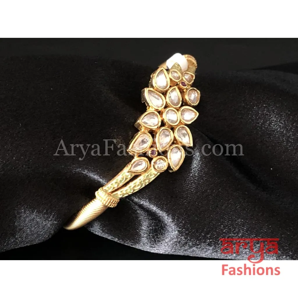 2.4, 2.6 Kundan Bracelet with Mint Green Meenakari