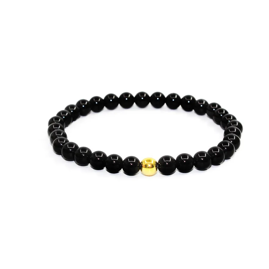 6mm Natural Stone Bracelet Turquoise Tigers Eye 24k Gold And Copper Bead Bracelet