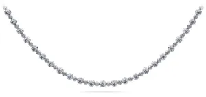 Alternating Diamonds Lab-Grown Diamond Necklace with 6.11 ct.(finished) 1.7mm, 2.7mm