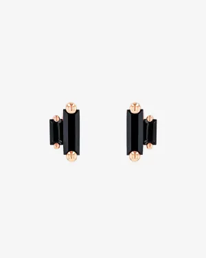 Amalfi Double Stack Black Mix Studs
