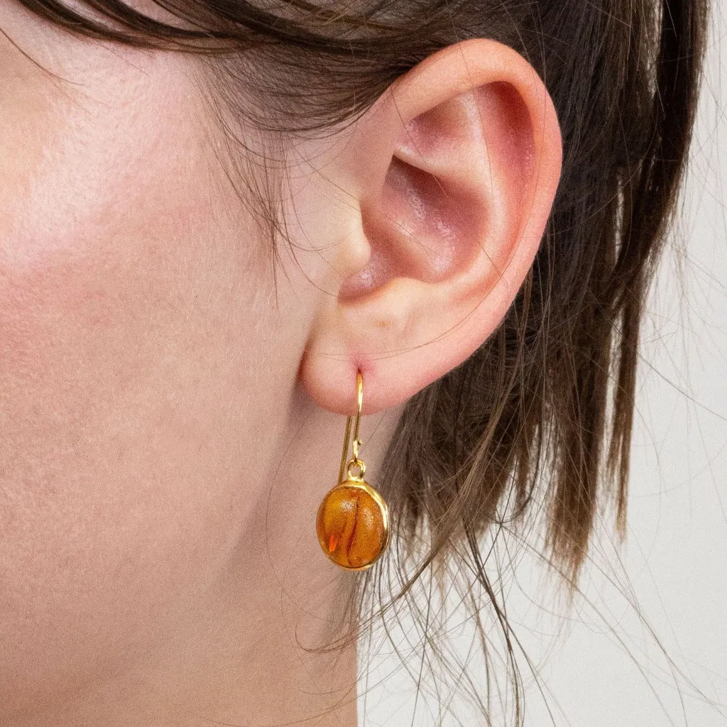 Amber Drop Earrings