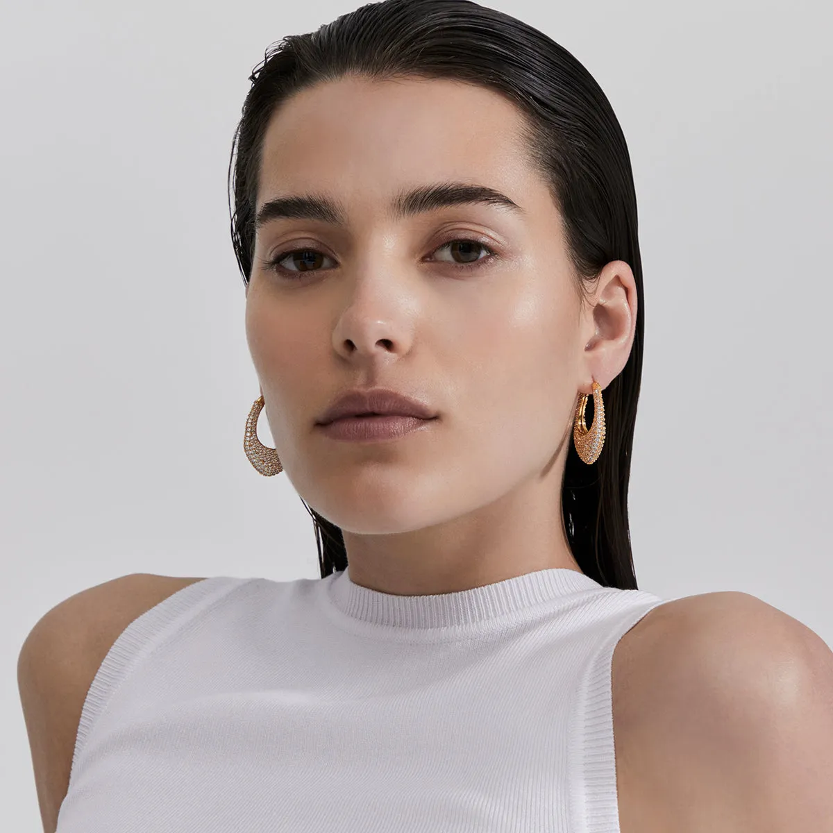 AMBER SCEATS Womens Aria Earrings - Gold