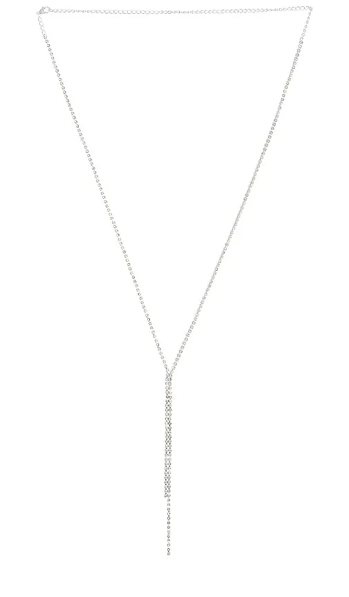 Amber Sceats x REVOLVE Rain Drop Lariat Neclace in Metallic Silver