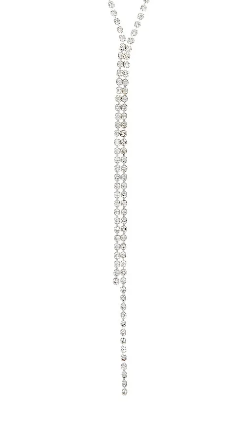 Amber Sceats x REVOLVE Rain Drop Lariat Neclace in Metallic Silver