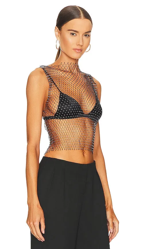 Amber Sceats x REVOLVE Studded Top in Metallic Silver