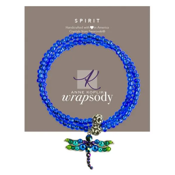 Anne Koplik "Spirit" Dragonfly Charm Wrapsody Bracelet