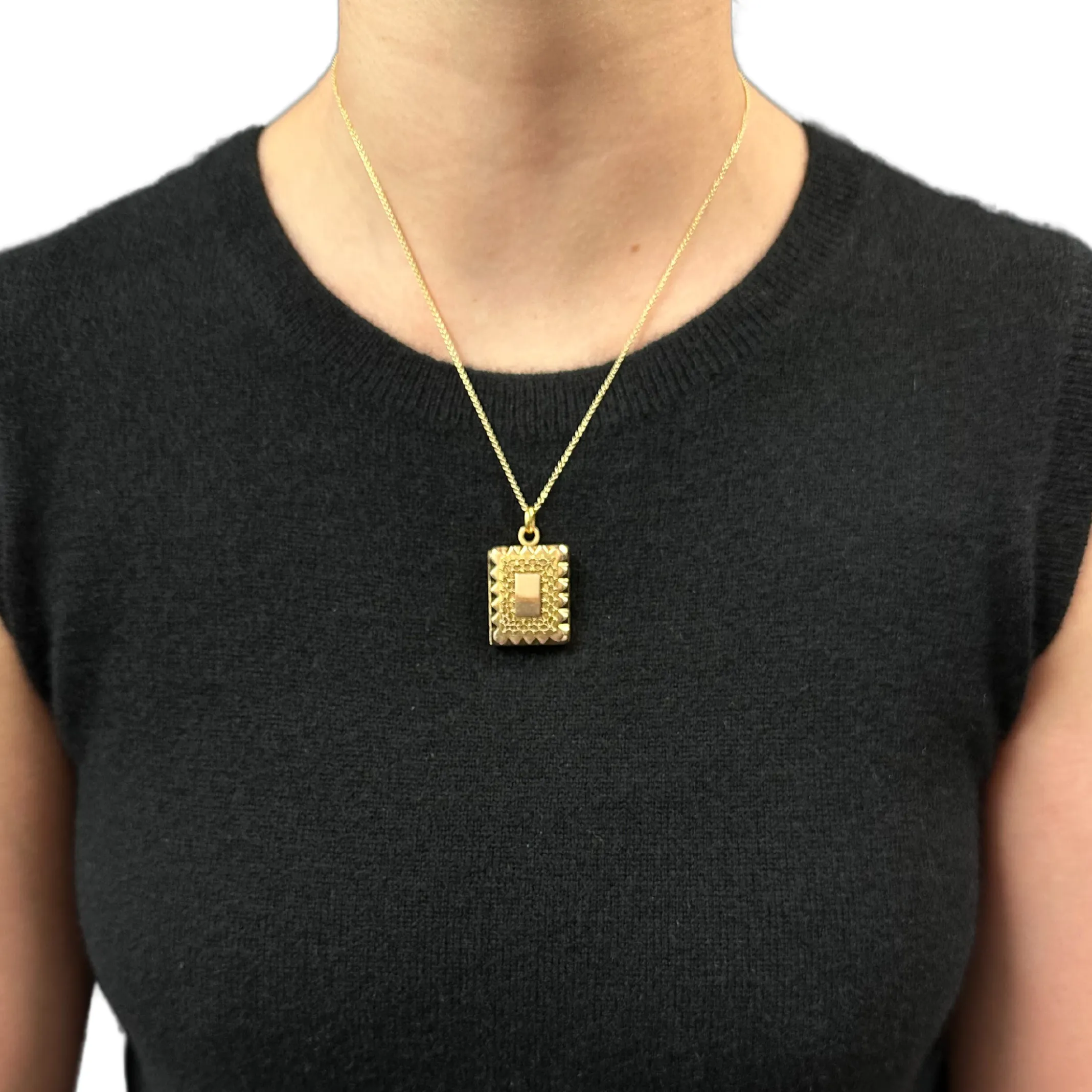 Antique 18K Gold Locket Pendant