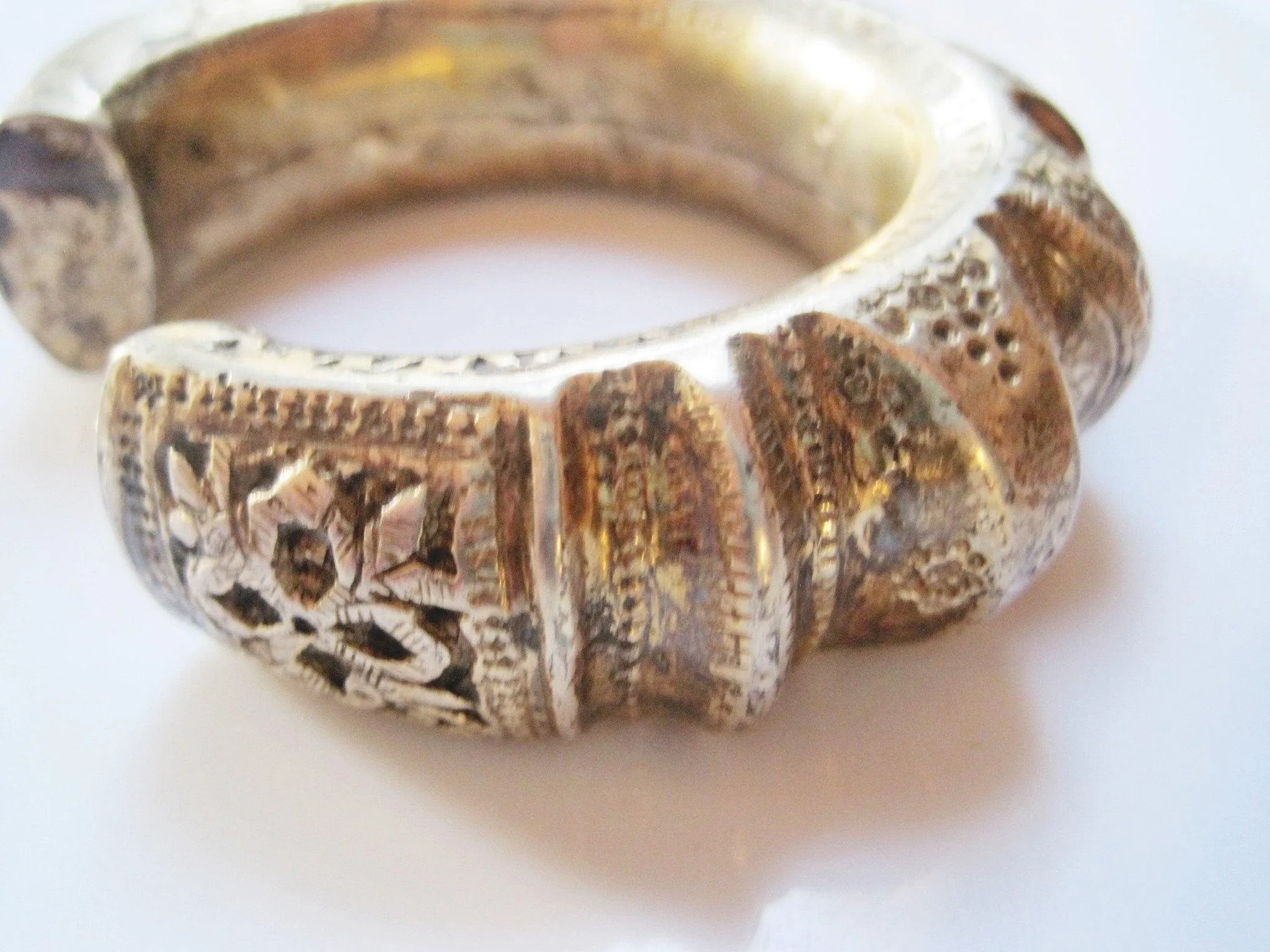 Antique Omani Baluchi Silver Crescent Silver Bracelet