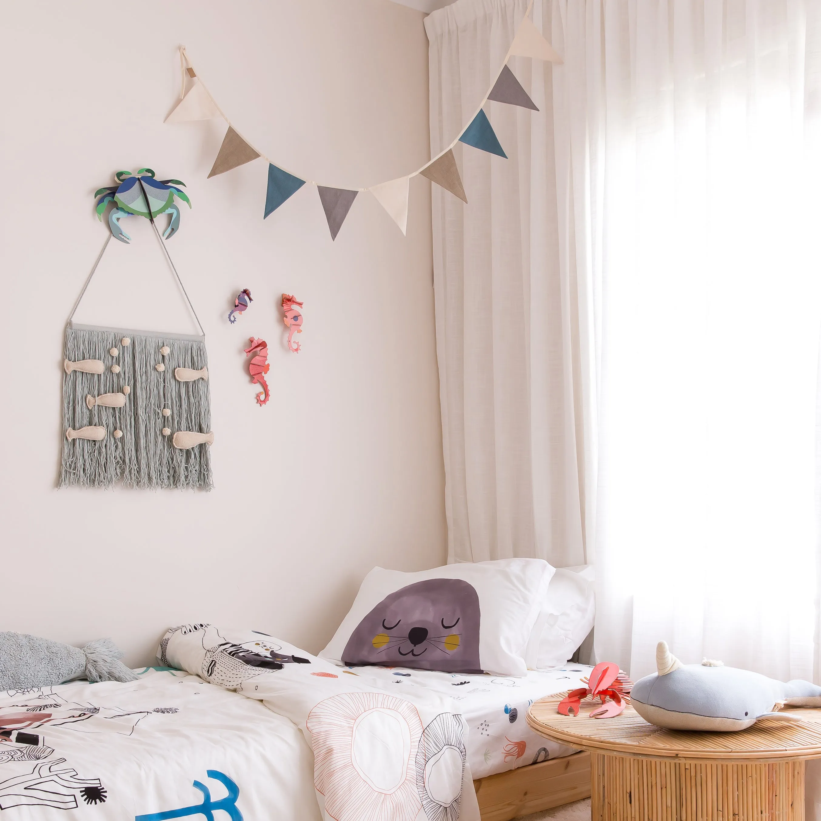 Aquamarine Crab Wall Decor