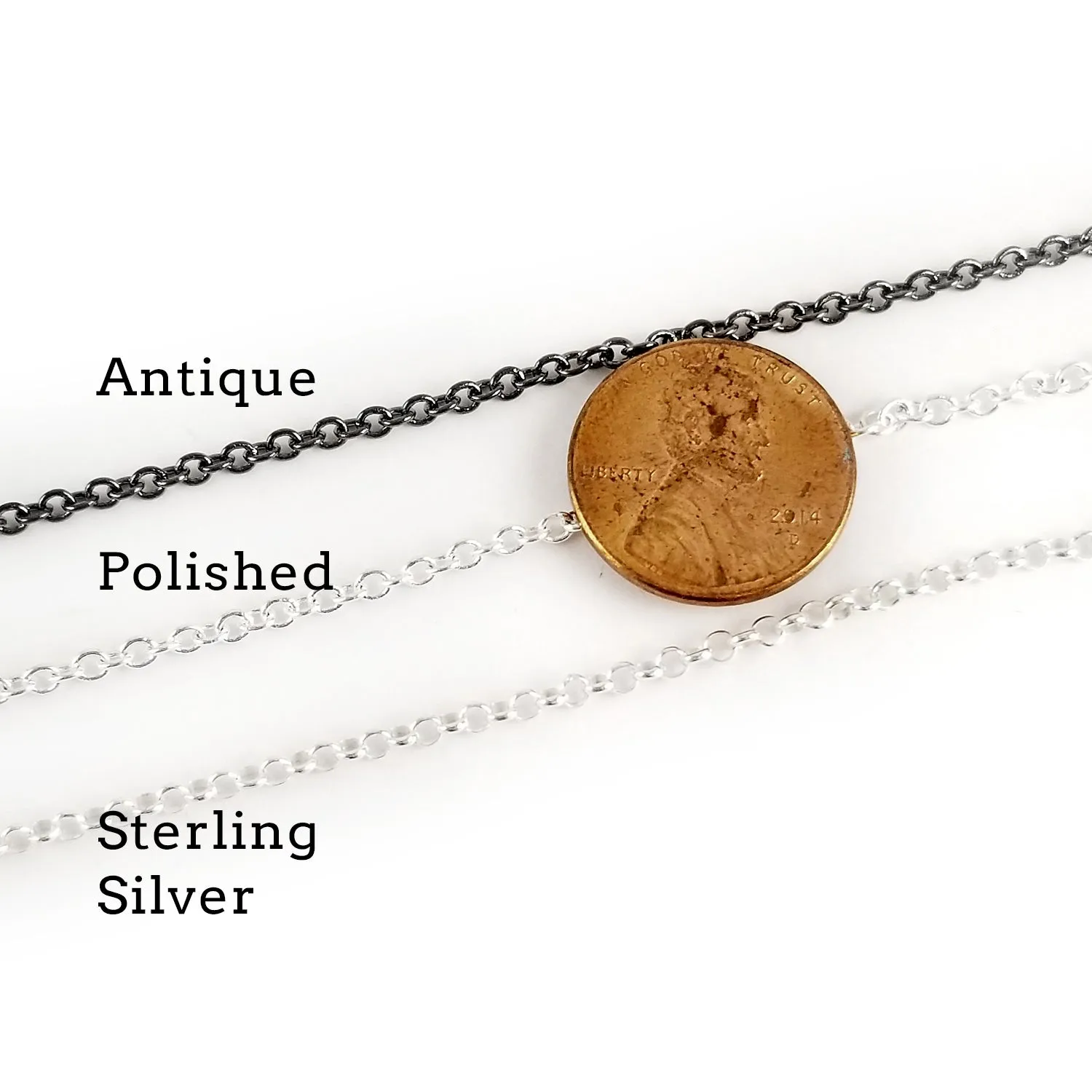 Aquamarine Mercury Dime Necklace
