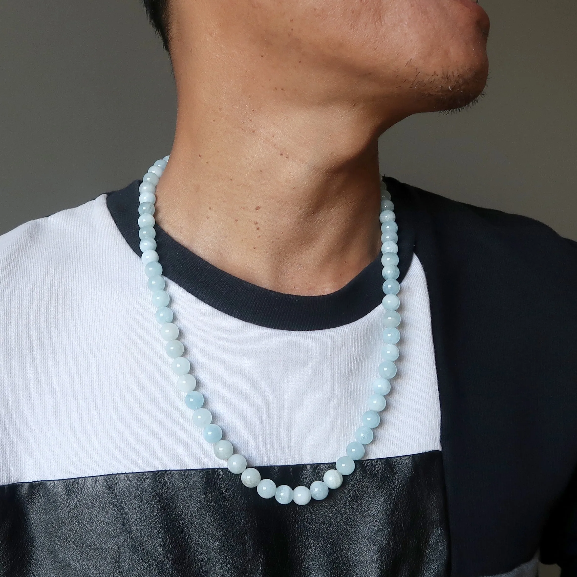 Aquamarine Necklace Ice Cool Calming Blue Gemstones