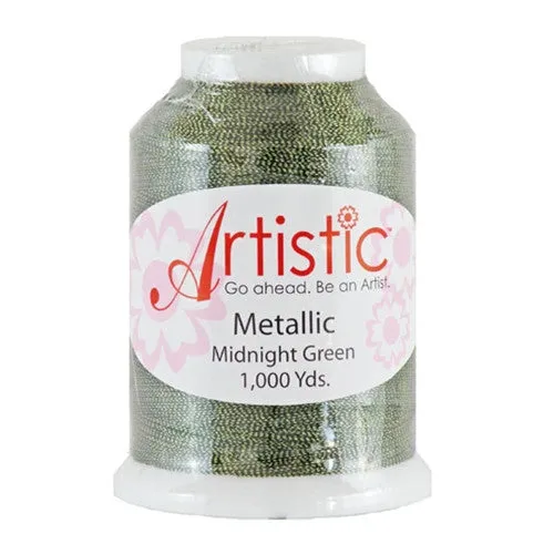 Artistic S/N Metallic Thread in Midnight Green, 1000yd