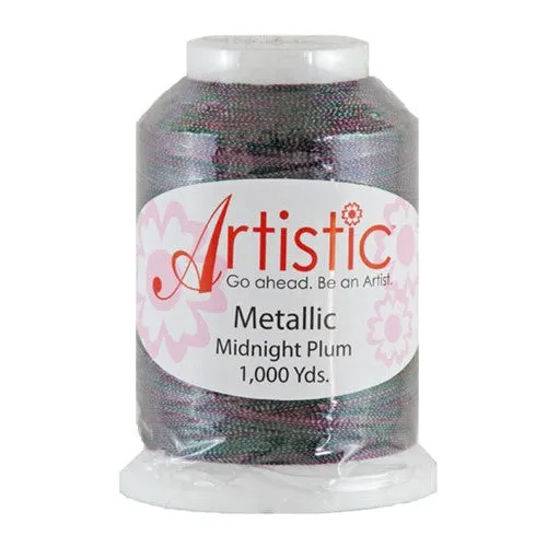 Artistic S/N Metallic Thread in Midnight Plum, 1000yd