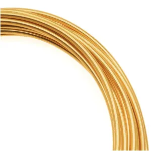 Artistic Wire, Copper Craft Wire 14 Gauge Thick, 10 Foot Spool, Tarnish Resistant Brass