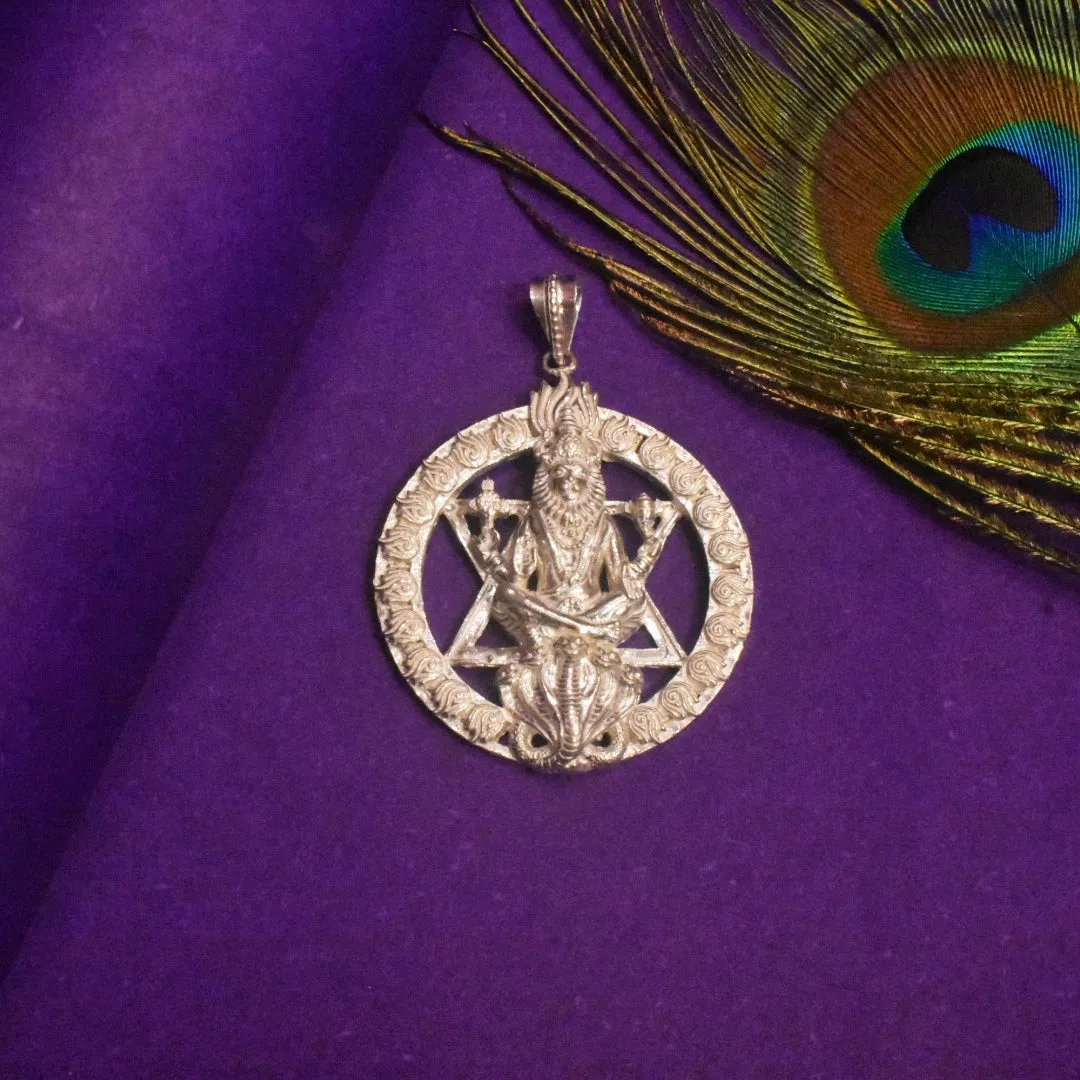 ASP Pure Silver Chakra Narasimha Locket