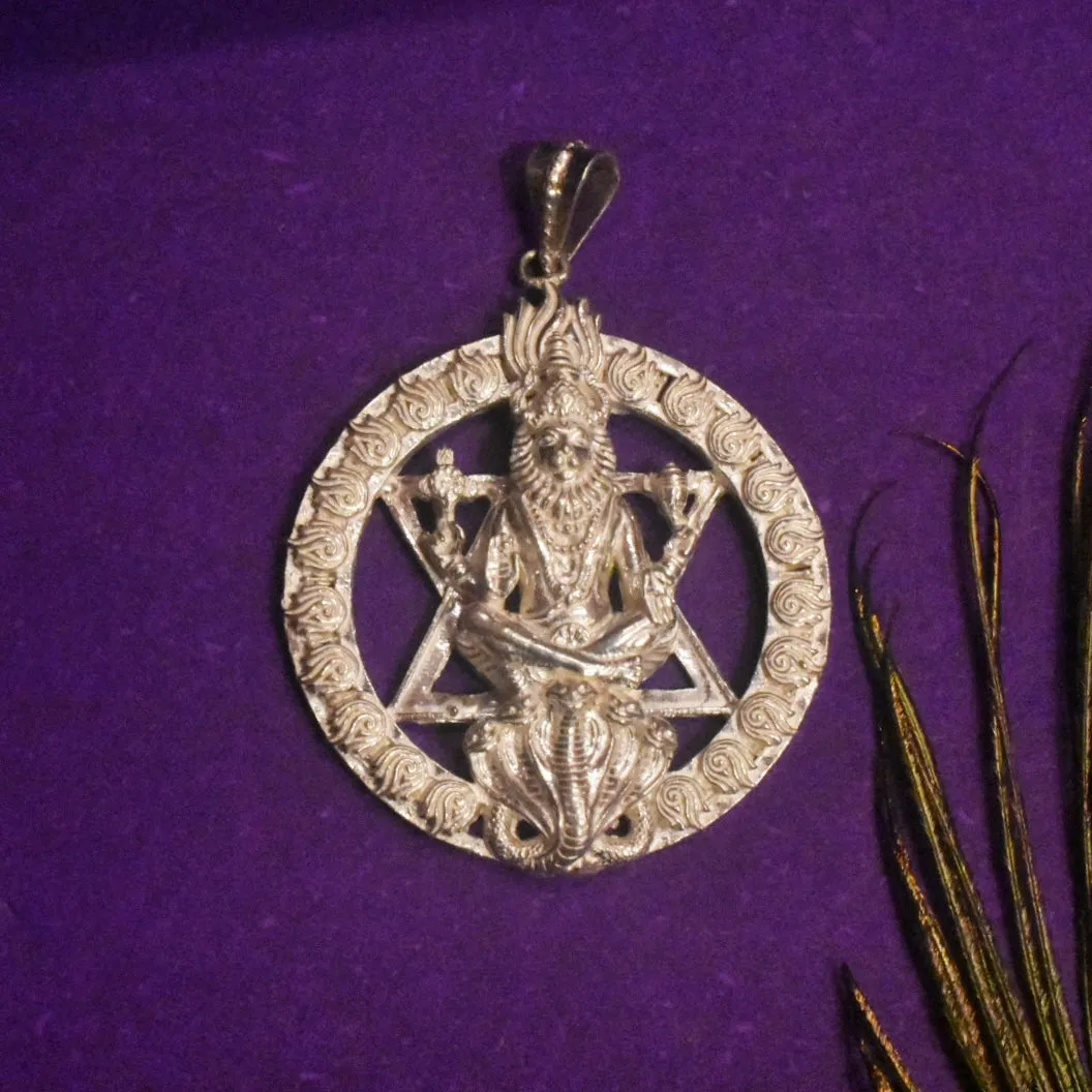 ASP Pure Silver Chakra Narasimha Locket