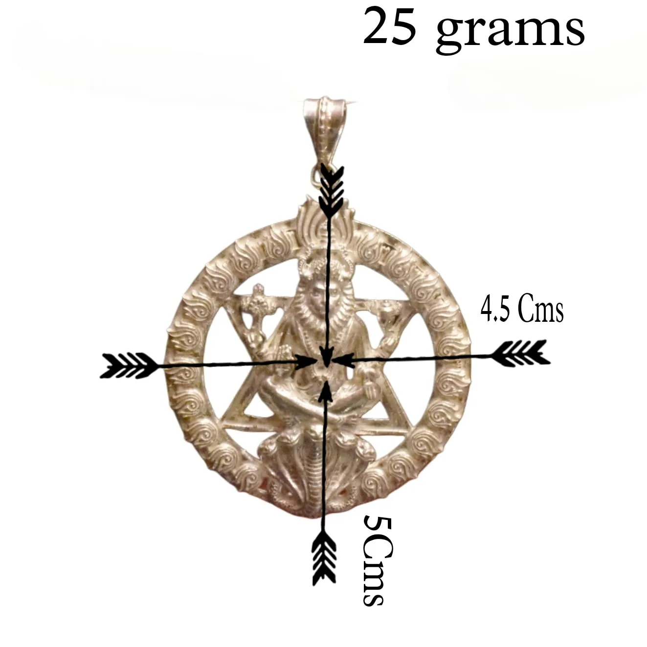 ASP Pure Silver Chakra Narasimha Locket