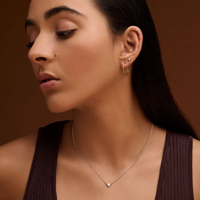 Aztec Necklace, White Topaz, Silver