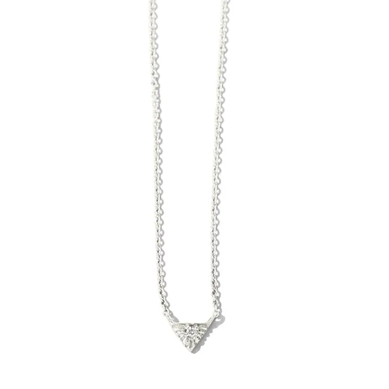 Aztec Necklace, White Topaz, Silver