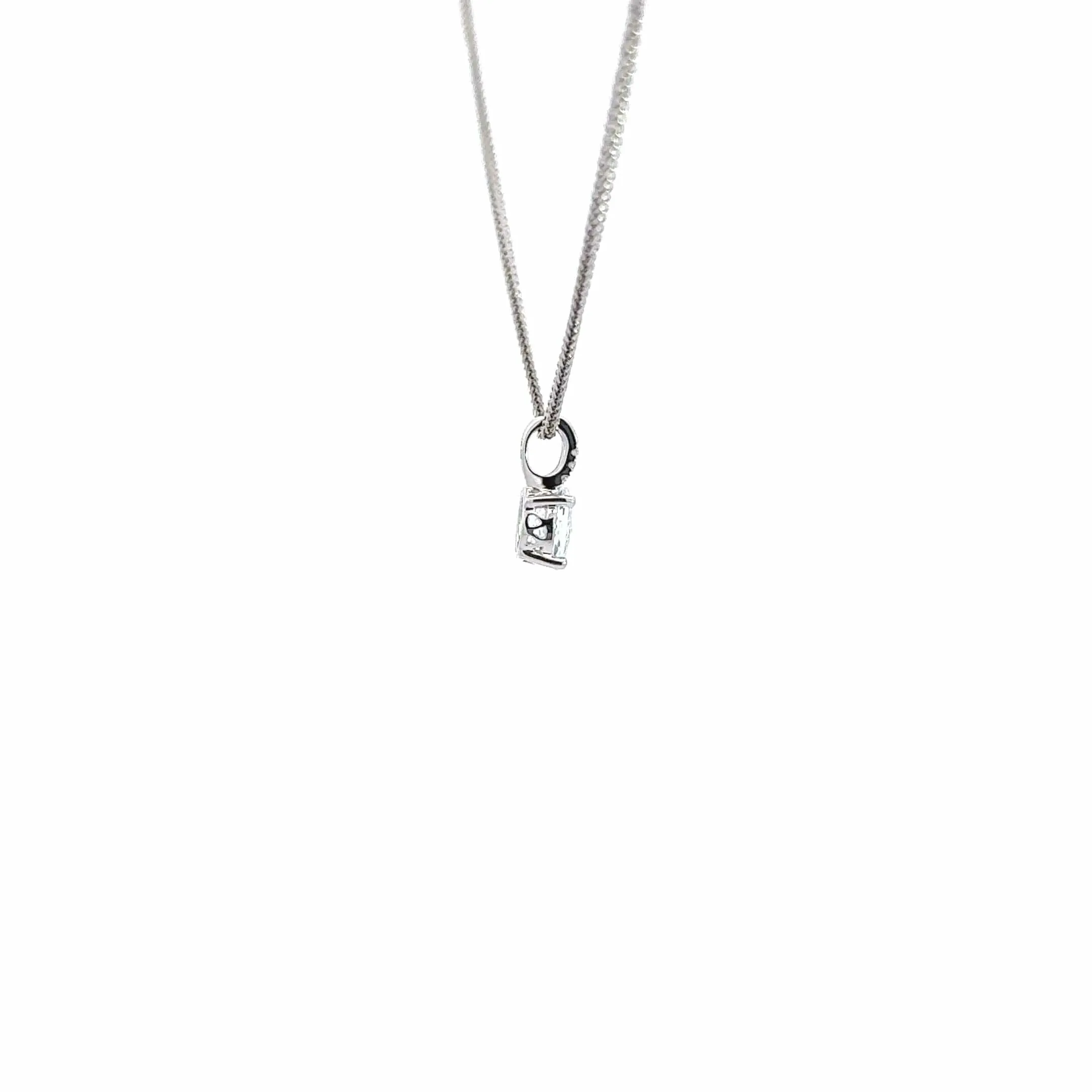 Baikalla™ Classic 14k White Gold Aquamarine Pendant Necklace