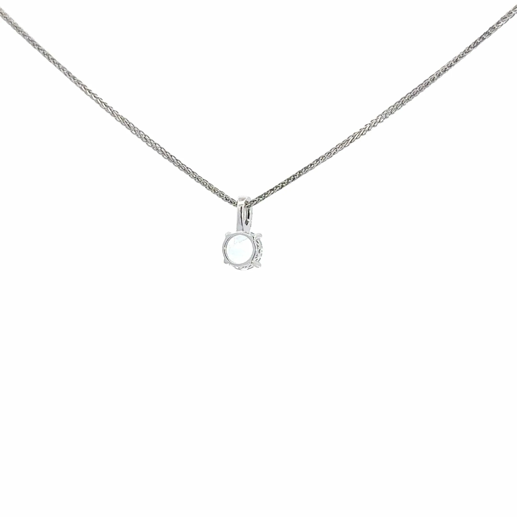Baikalla™ Classic 14k White Gold Aquamarine Pendant Necklace