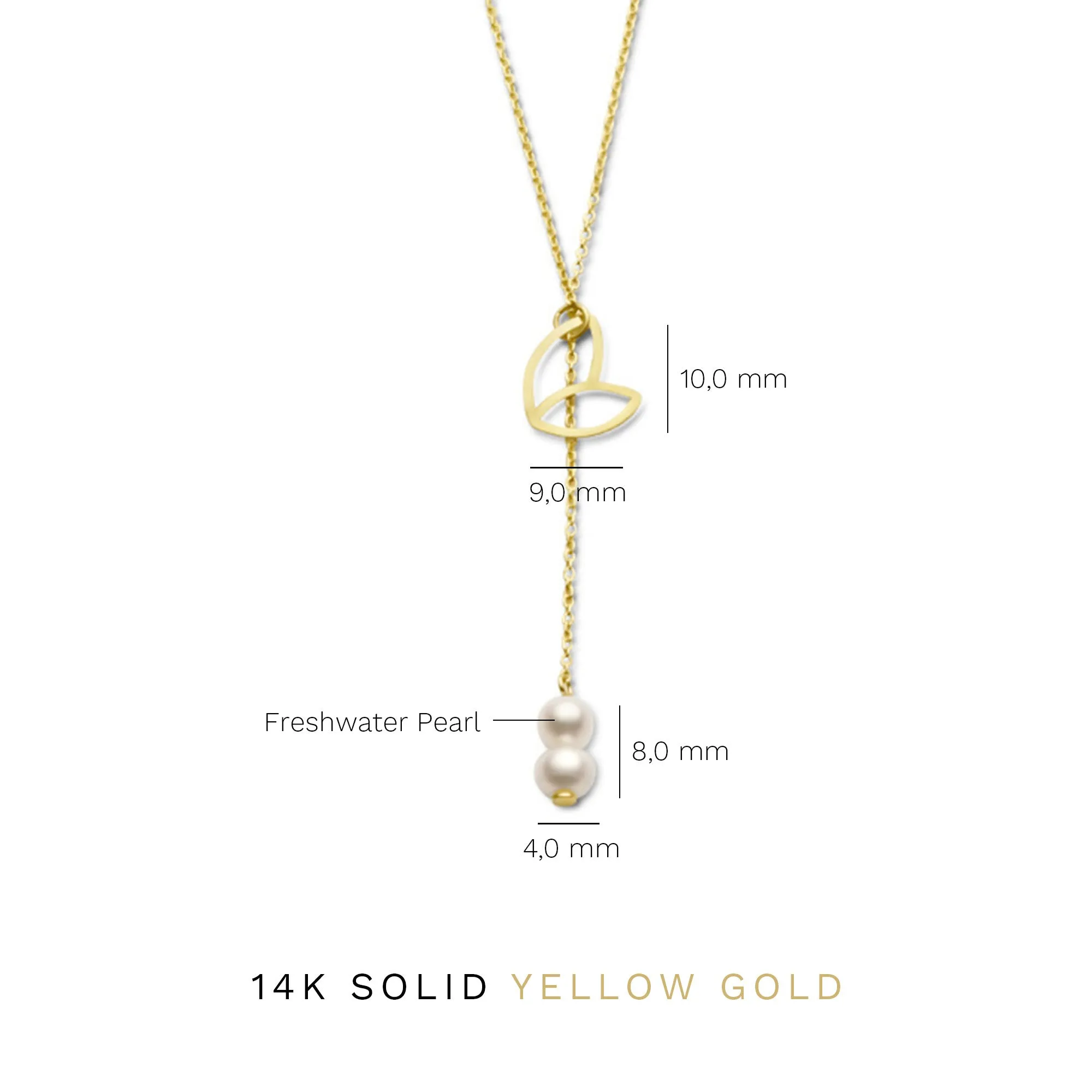 Belleville Noémi 14 karat gold necklace with freshwater pearls