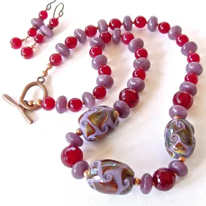 Berryland: 20" Beaded Jewel Tone Necklace Set