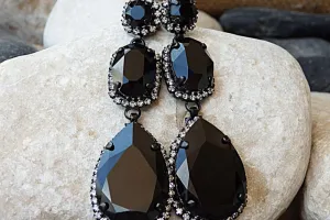 Black Chandelier earrings