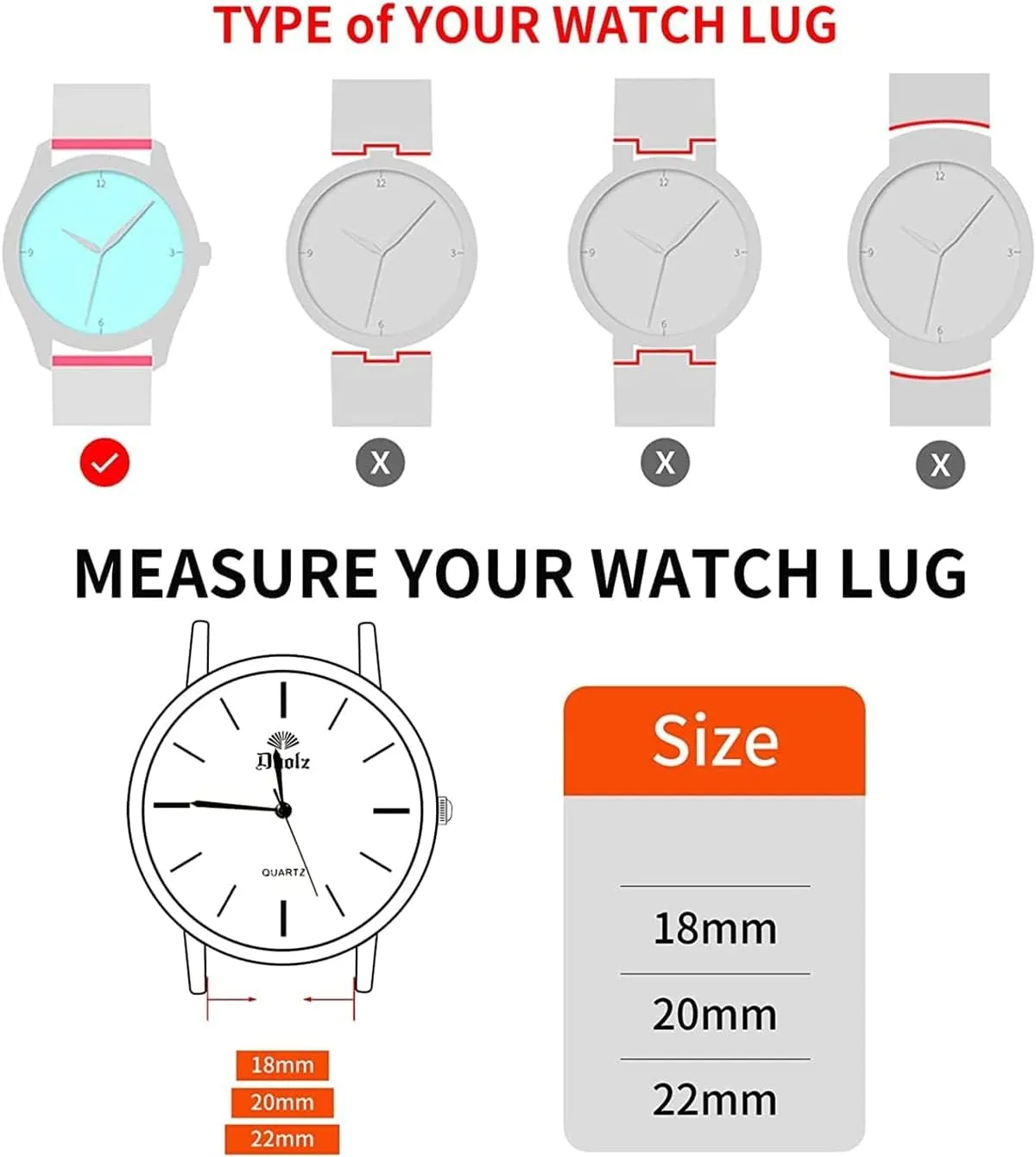 Bracelet interchangeable avec fermoir