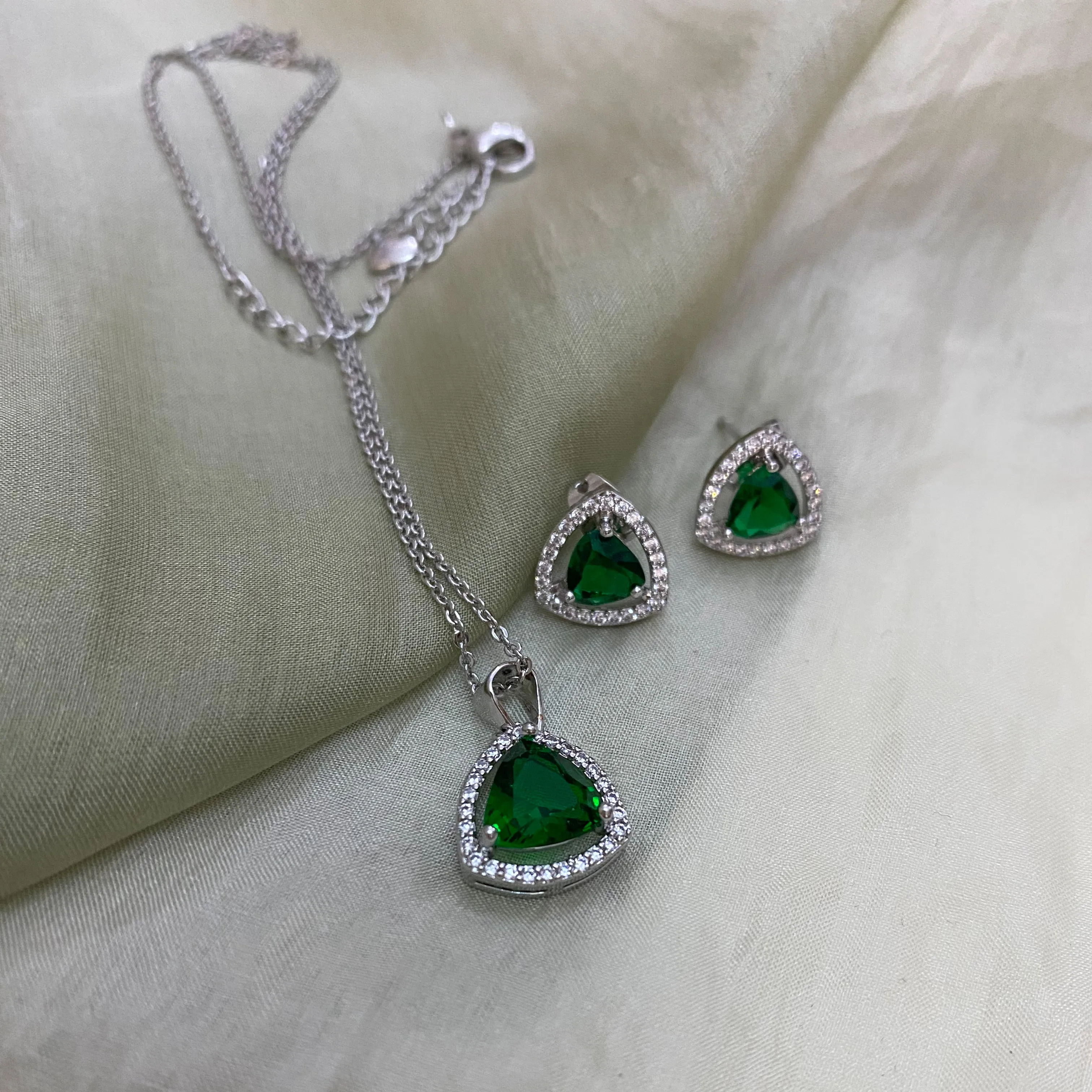 Bria Necklace Set - Emerald