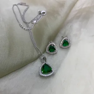 Bria Necklace Set - Emerald