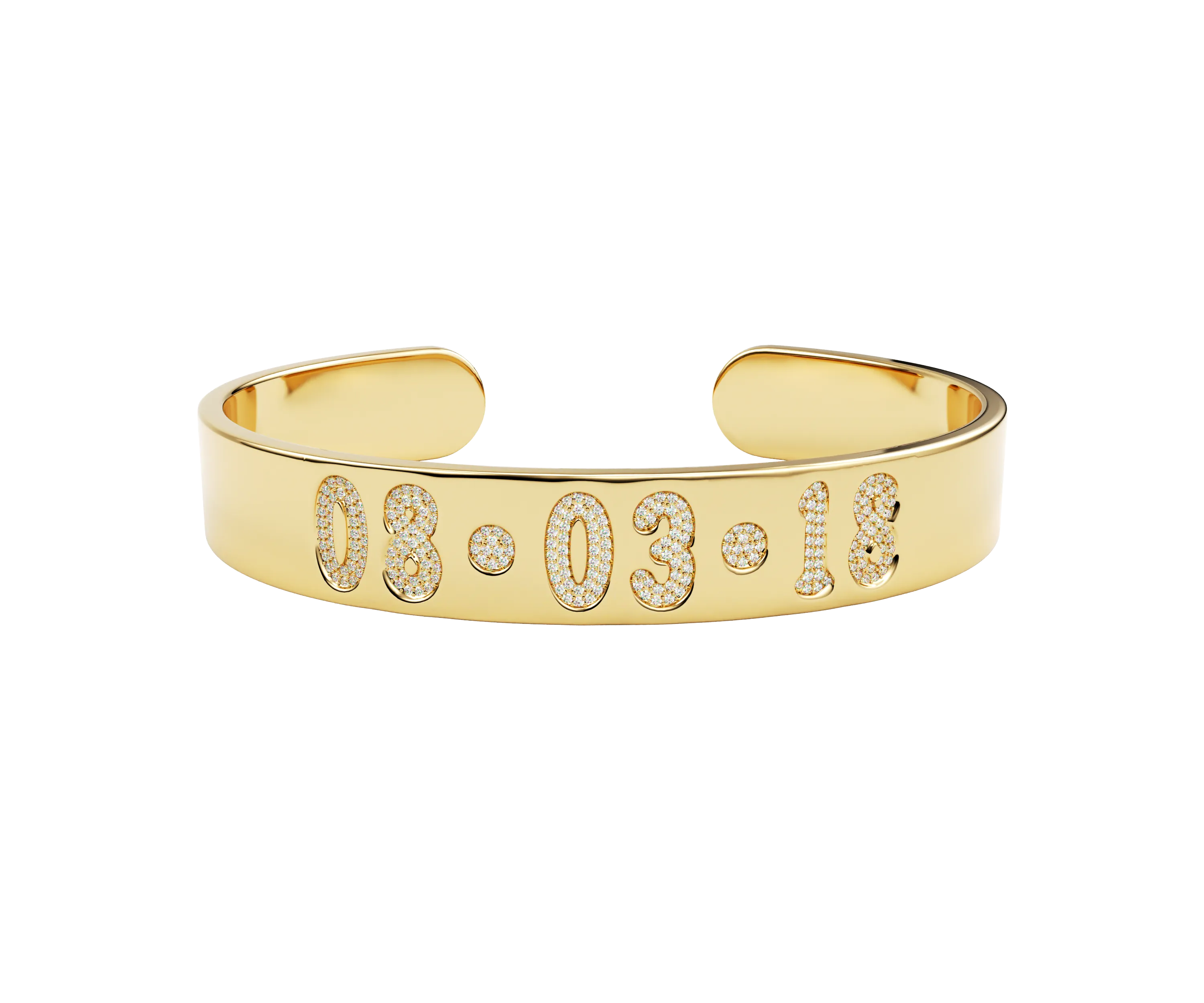 Bubble Letter Personalized Cuff
