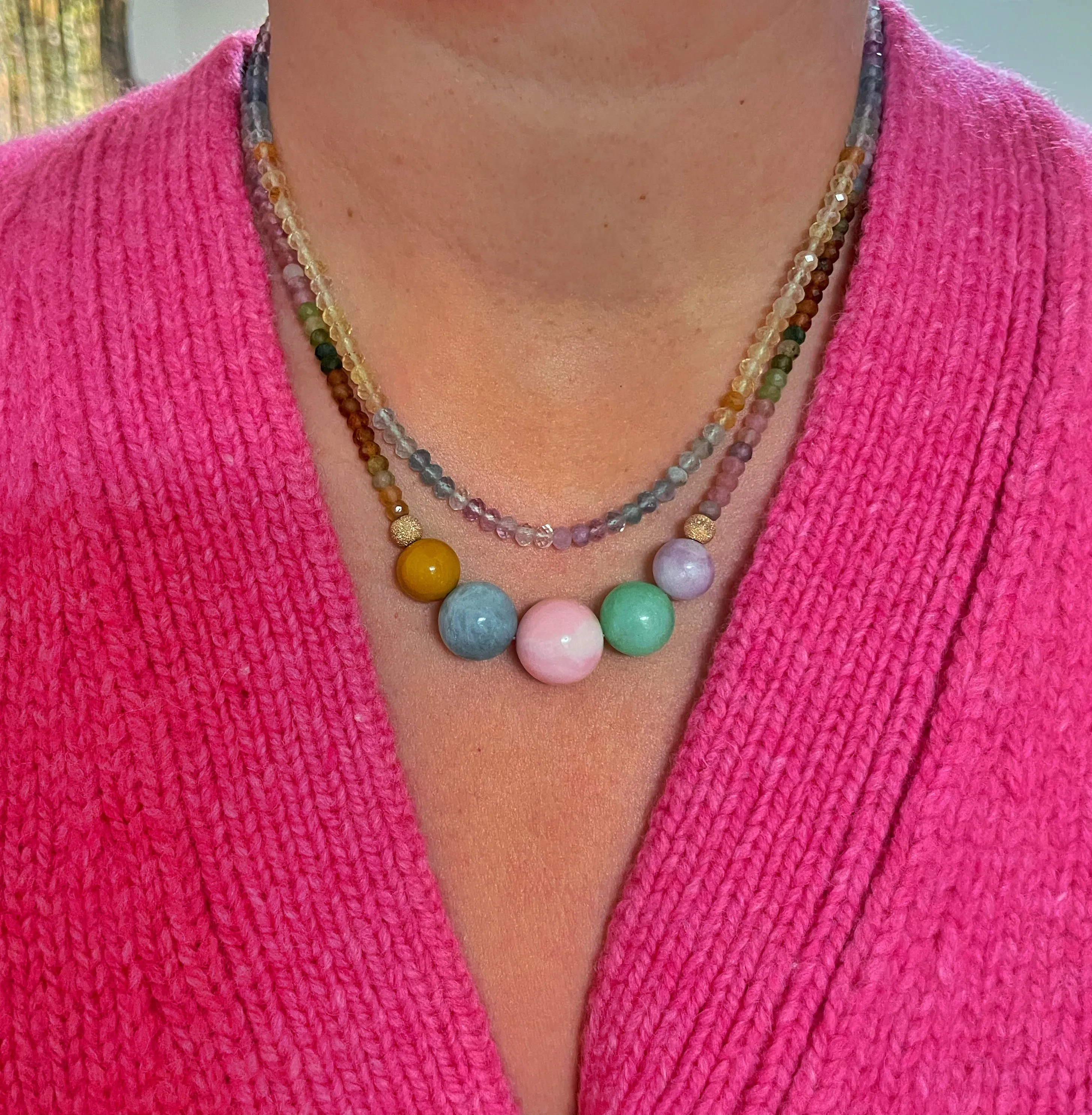Bubbles Necklace - Rainbow Tourmaline