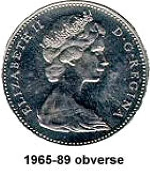 Canada Copper 1983 5 cents  (Elizabeth II) 4.6gr .750
