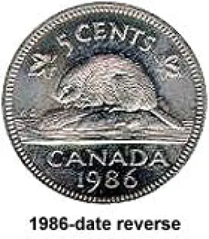 Canada Steel 2016 5 cents  (Elizabeth II) 3.95gr 0.945