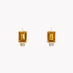 Citrine & Diamond Drops