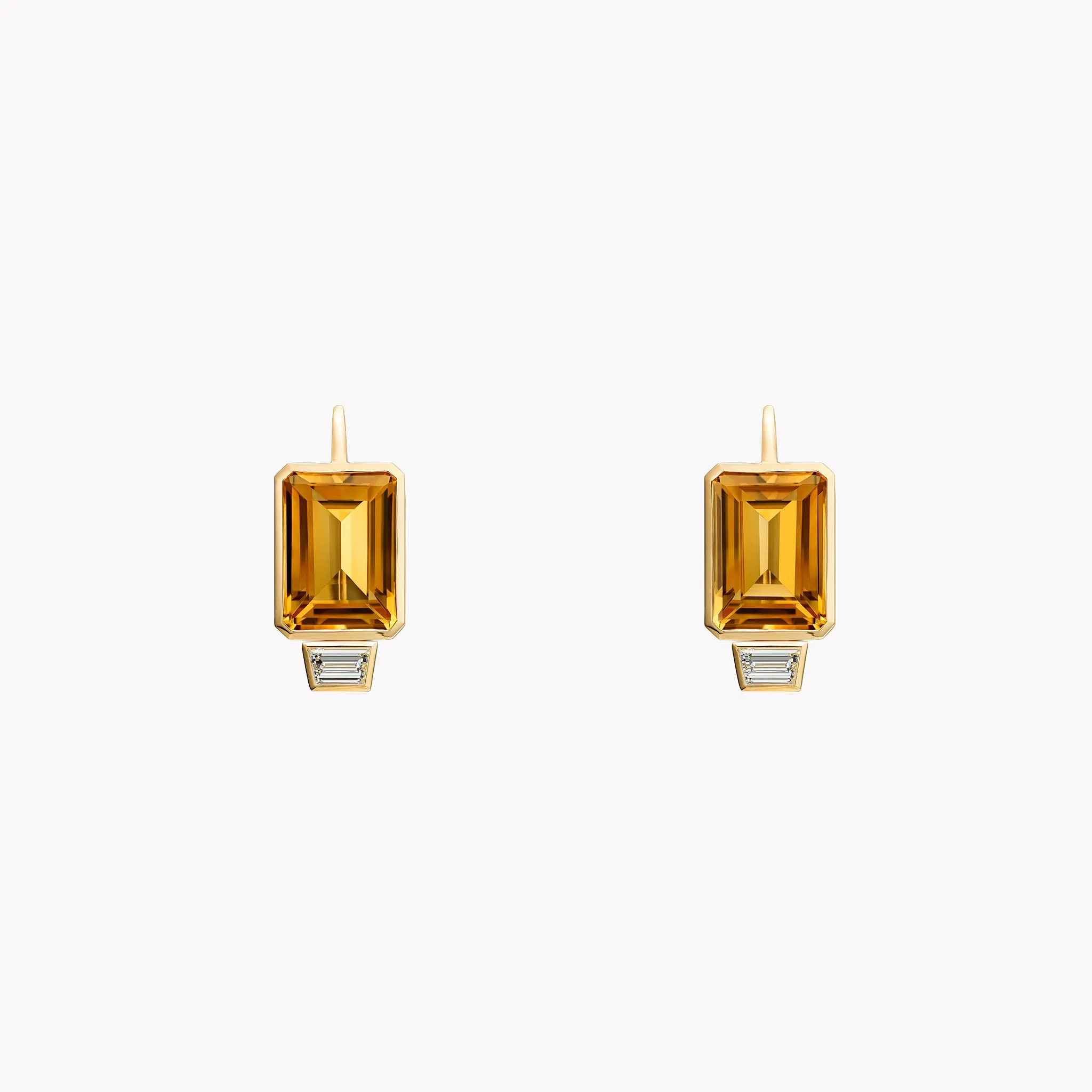 Citrine & Diamond Drops