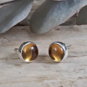 Citrine Large Stud Earrings