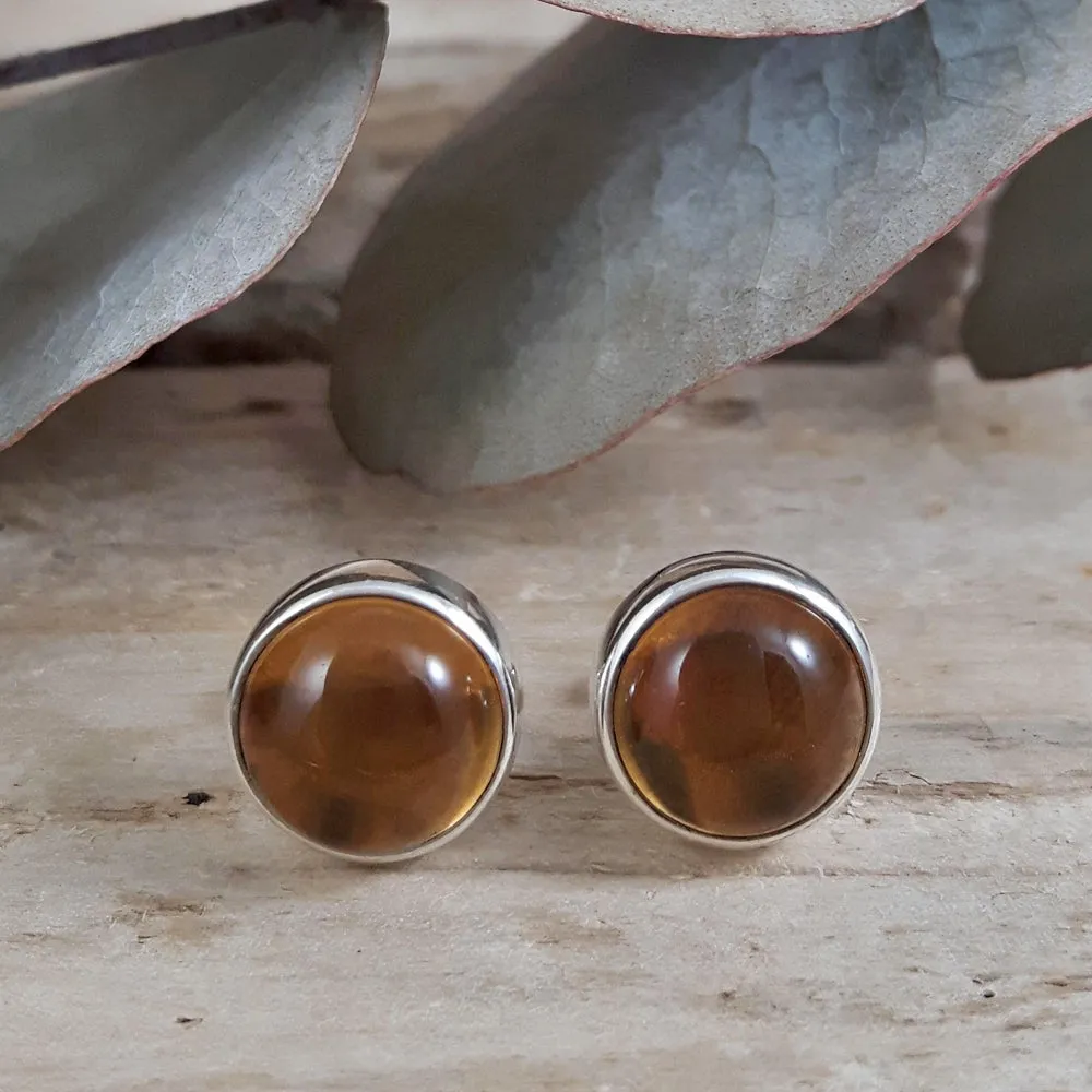 Citrine Large Stud Earrings