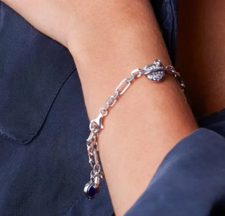 Céleste Lapis Golden Multi Charm Figaro Bracelet