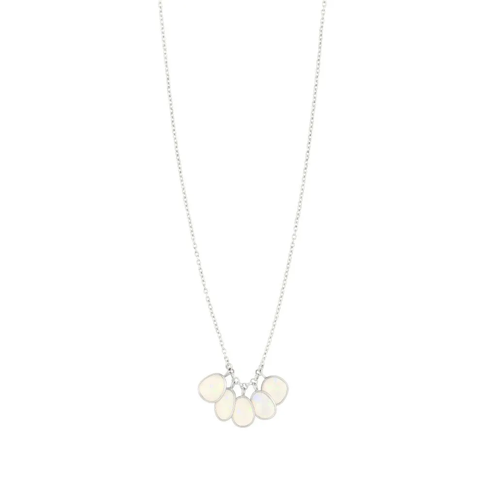 Confetti Opal Necklace in Silver