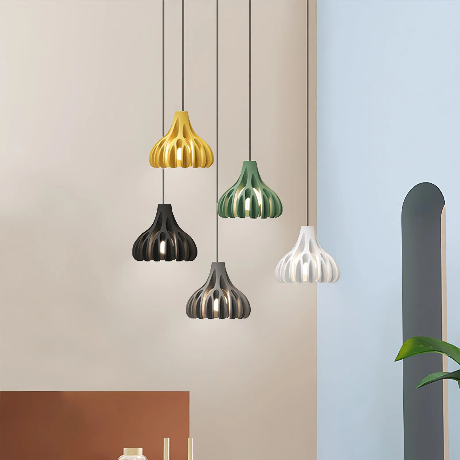 Coral Resin Pendant Lamp