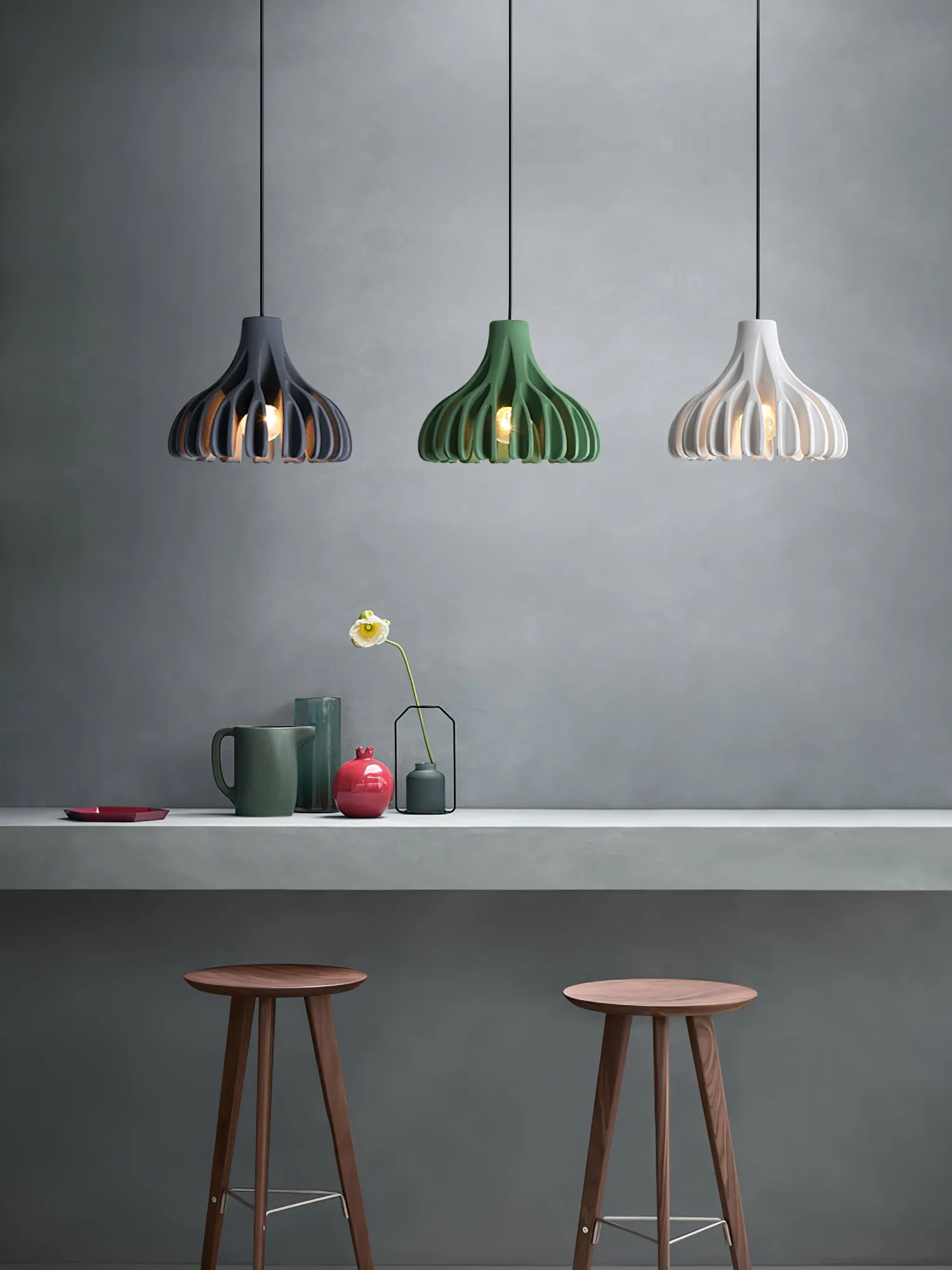 Coral Resin Pendant Lamp