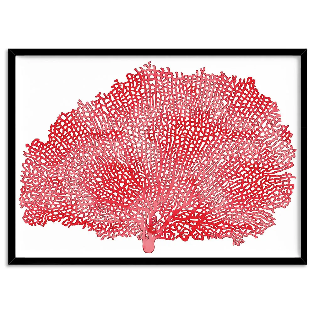 Coral Sea Fan Red - Art Print
