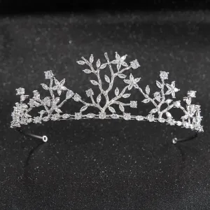 Cubic zircon wedding  bridal royal tiara diadem crown CH10254